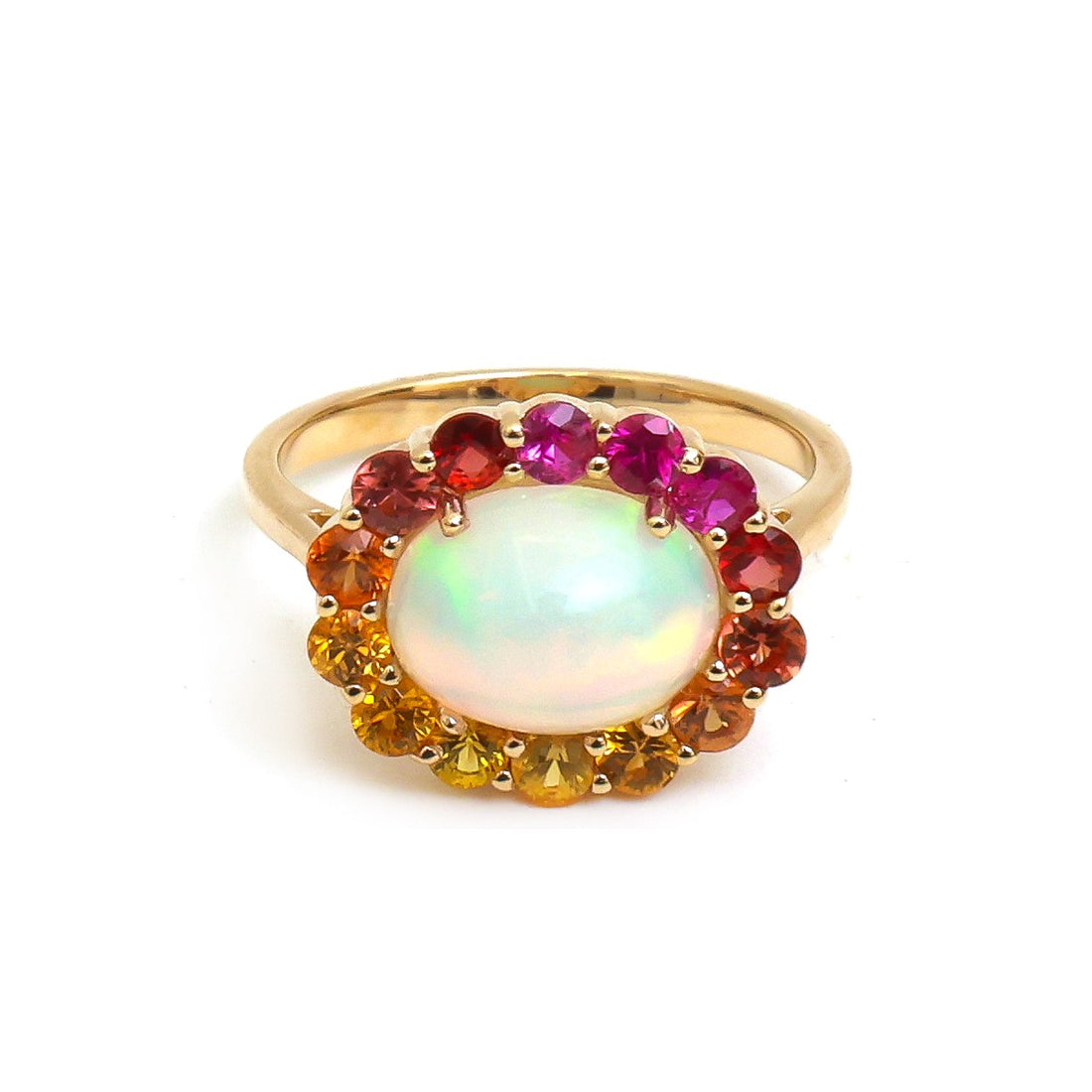 JPRG-5838/13820 Rainbow Sapphire Opal Ring | 14K