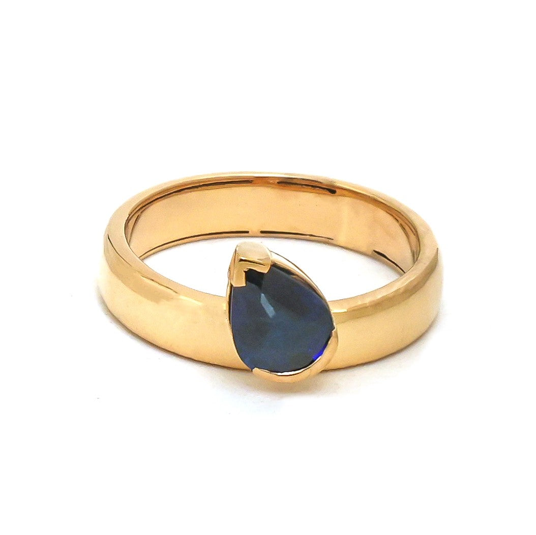 JPRG-5854/13864 Blue Sapphire Ring | 18K