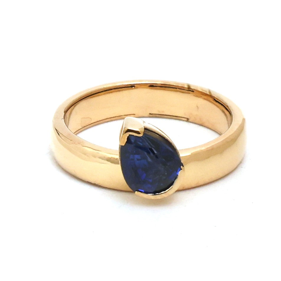 JPRG-5855/13865 Blue Sapphire Ring | 18K