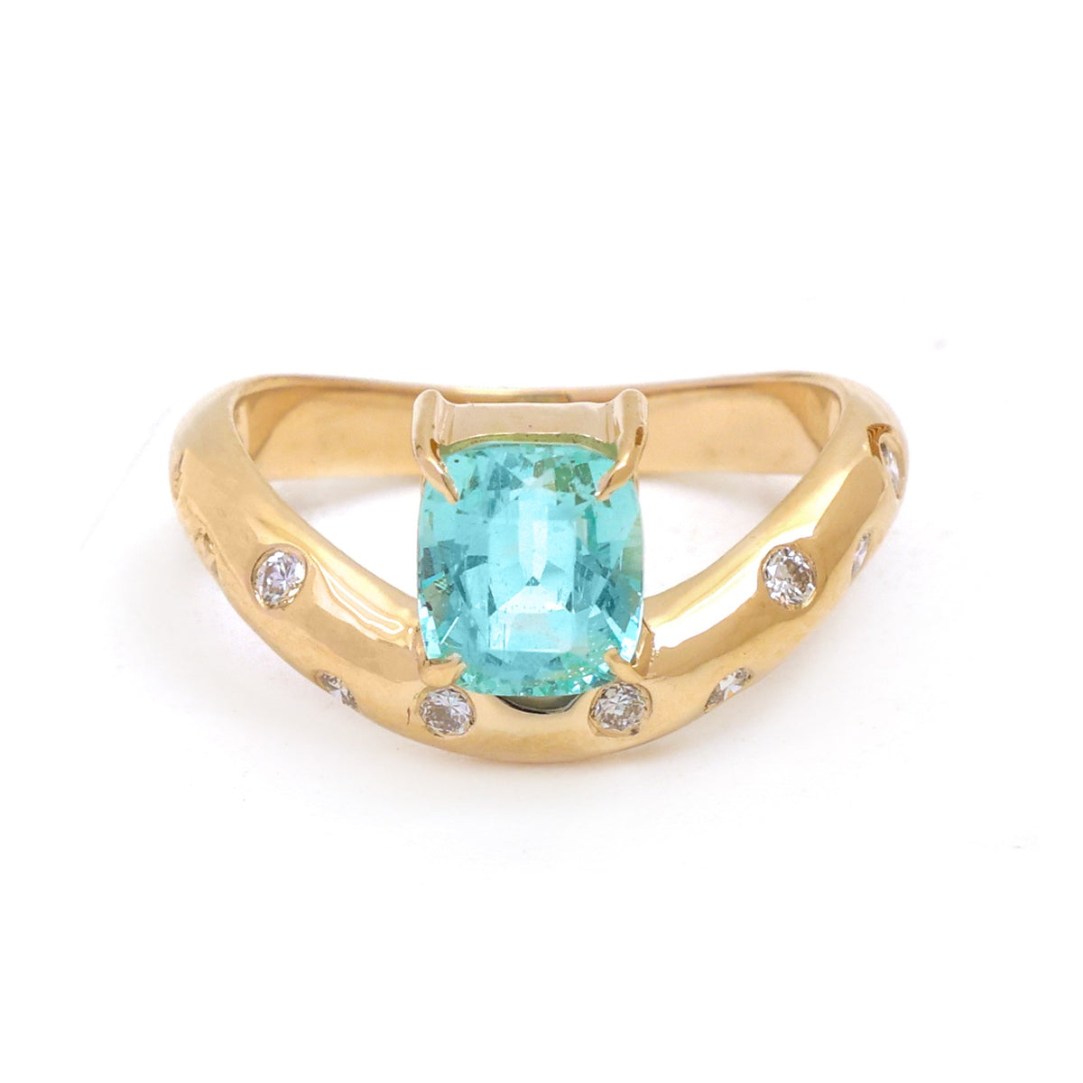 JPRG-5867/13889 Emerald Diamond Ring | 14K