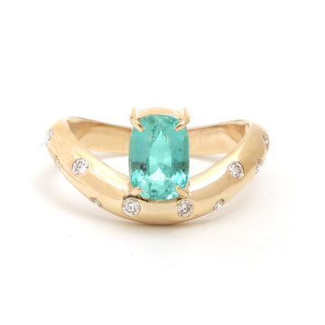 JPRG-5868/13890 Emerald Diamond Ring | 14K