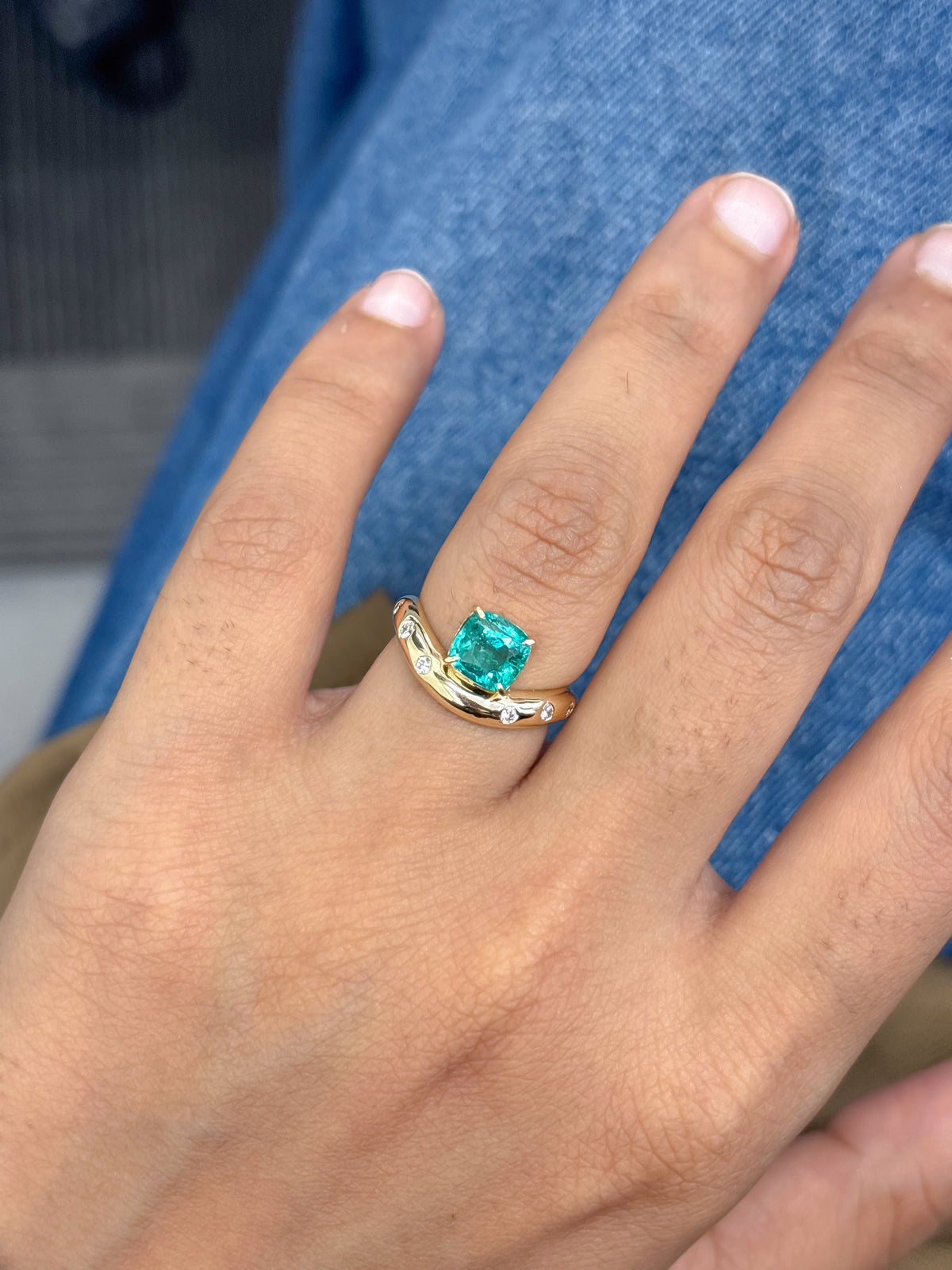 JPRG-5871/13893 Emerald Diamond Ring | 14K