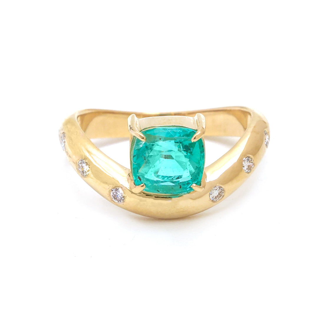 JPRG-5871/13893 Emerald Diamond Ring | 14K