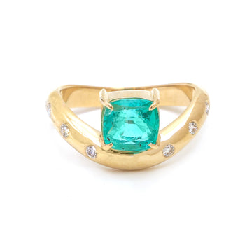 JPRG-5871/13893 Emerald Diamond Ring | 14K