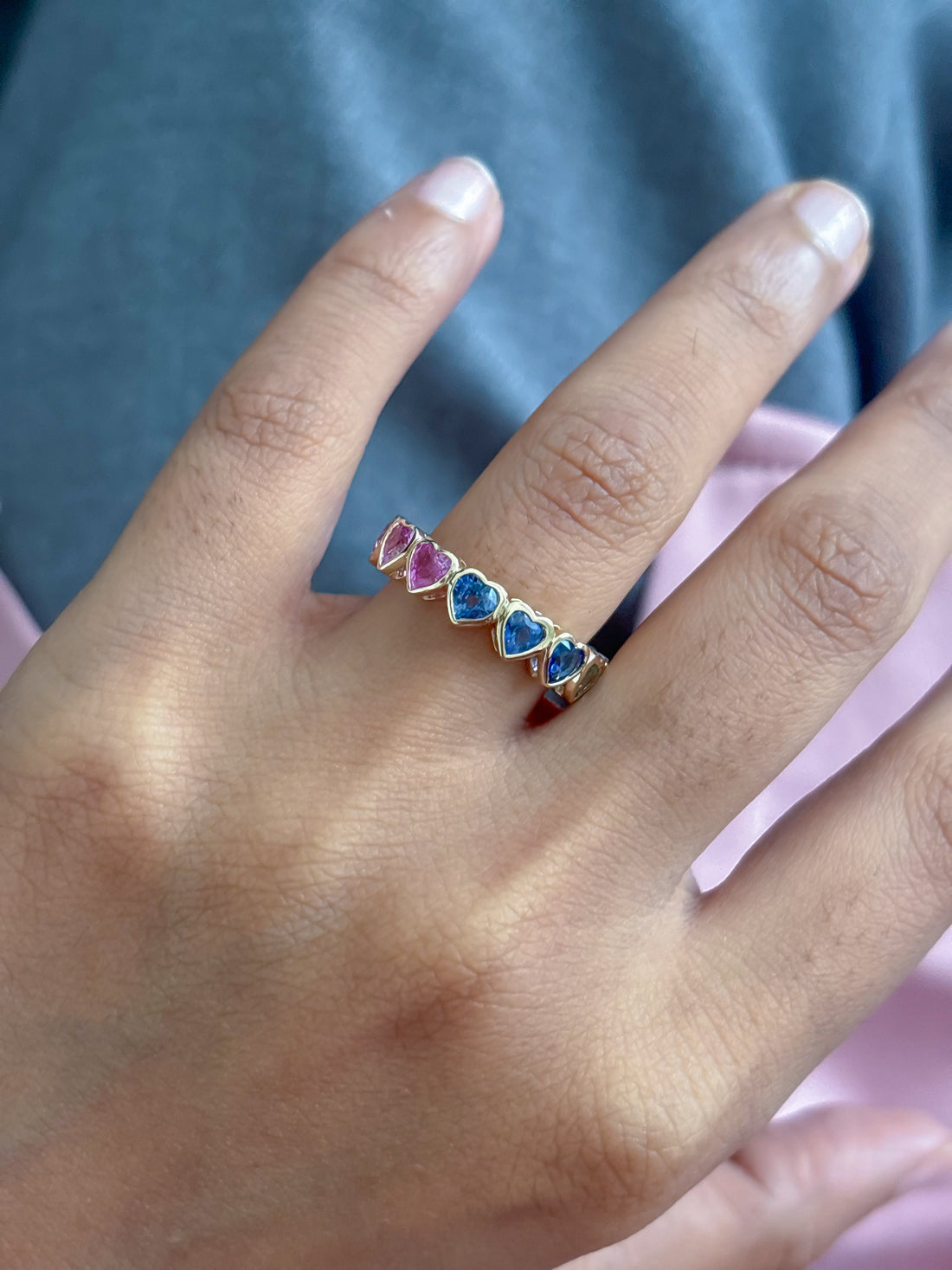 JPRG-5874/13933 Rainbow Sapphire Ring | 14K