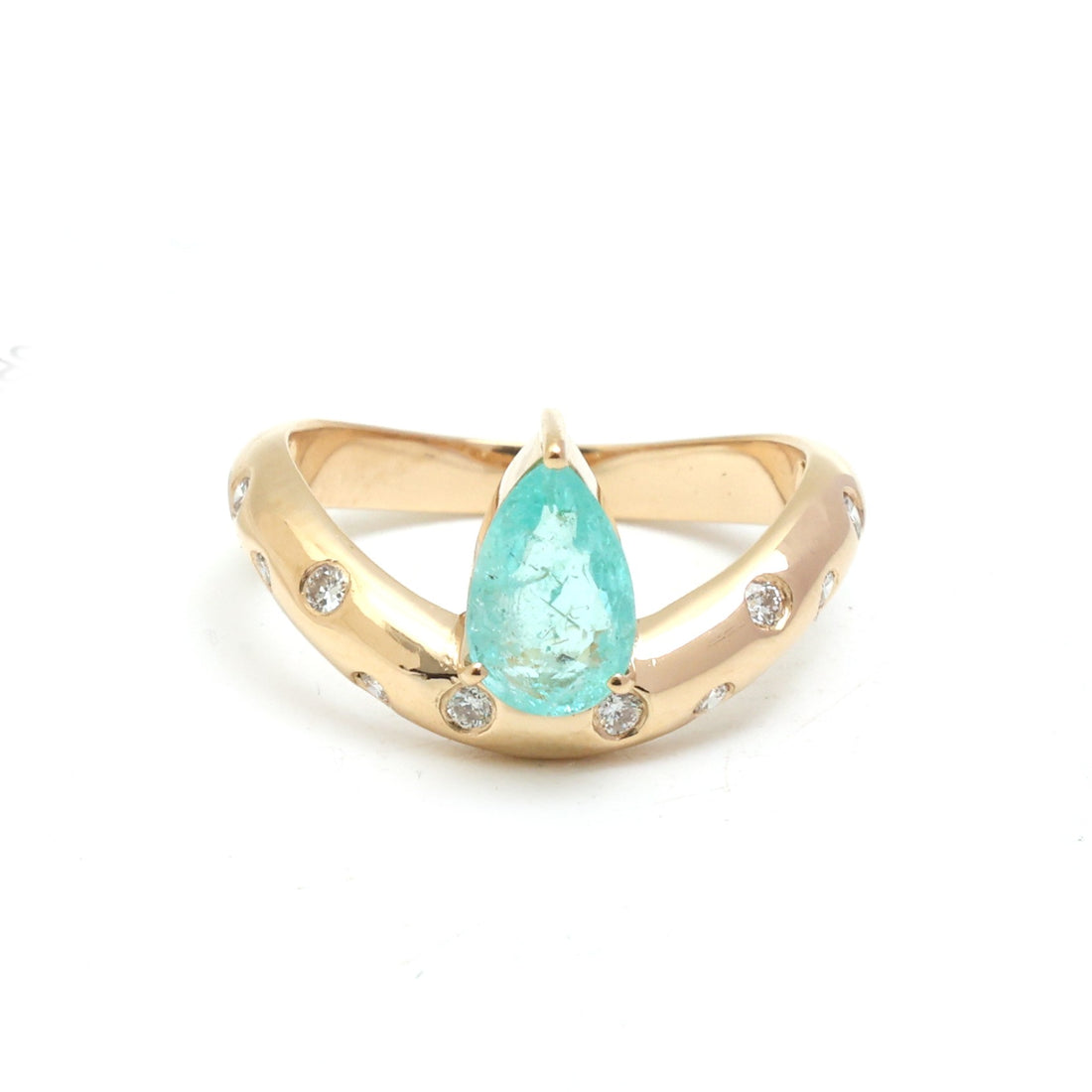 JPRG-5877/13936 Paraiba Tourmaline Diamond Ring | 18K
