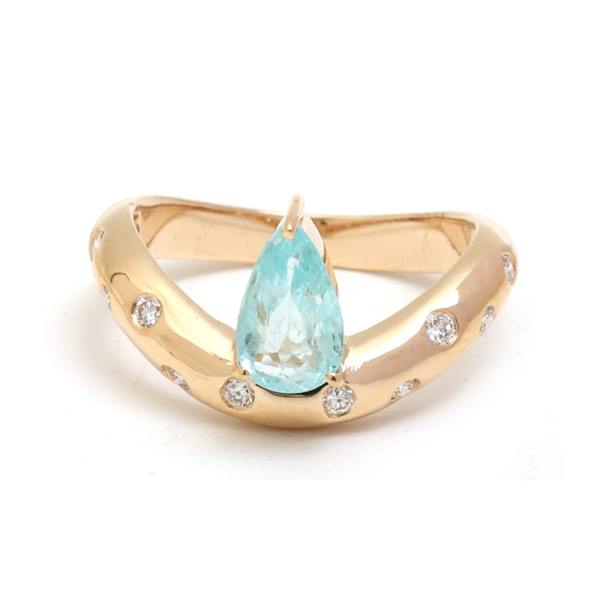 JPRG-5878/13937 Paraiba Tourmaline Diamond Ring | 18K