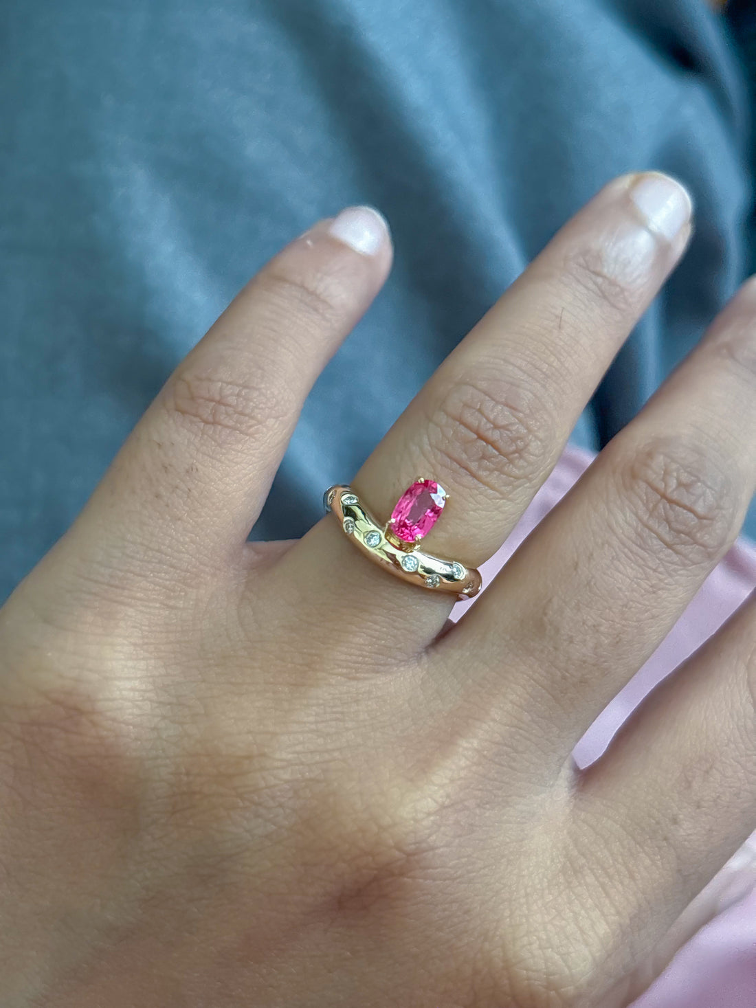 JPRG-5879/13938 Spinal Diamond Ring | 18K