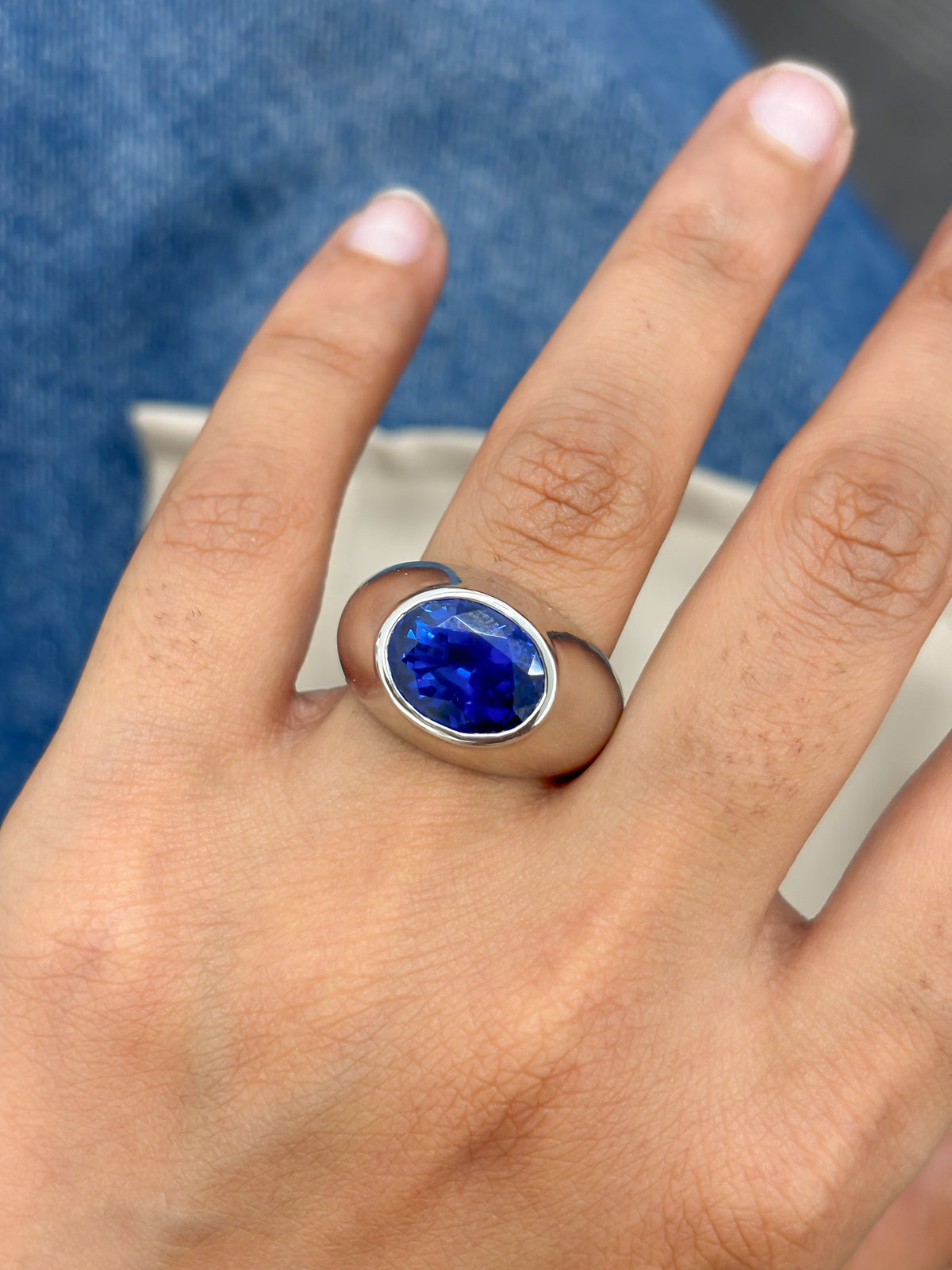 JPRG-5890/13949 Blue Sapphire Ring | 18K