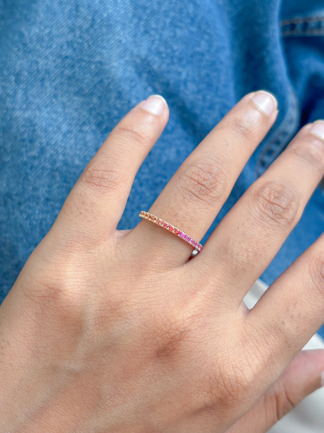 JPRG-5895/13995 Rainbow Sapphire Ring | 14K