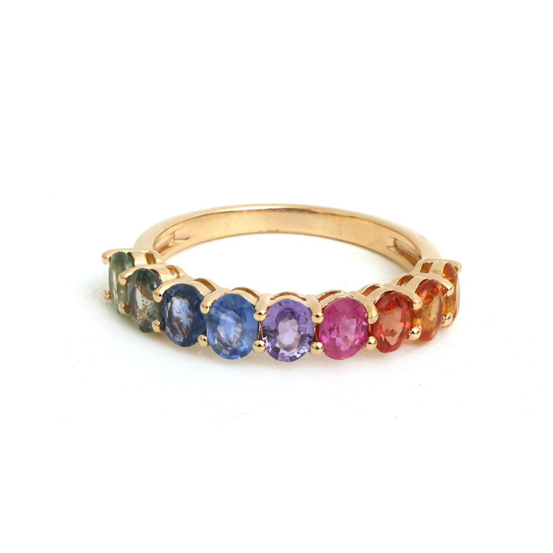 JPRG-5896/13996 Rainbow Sapphire Eternity Band | 18K
