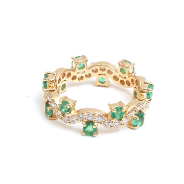JPRG-5898/14016 Emerald Diamond Ring | 18K