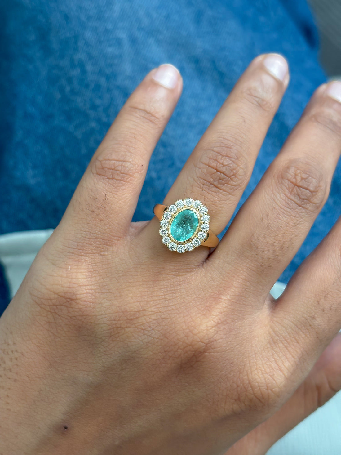 JPRG-5918/14282 Paraiba Tourmaline Diamond Ring | 18K
