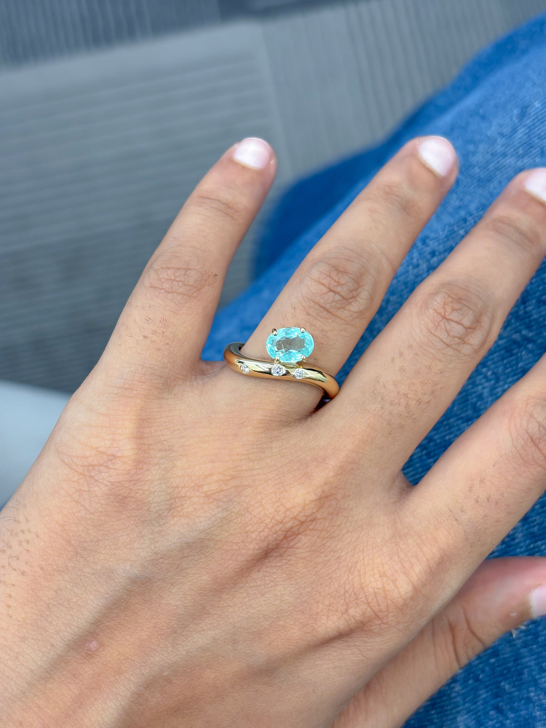 JPRG-5950/14494 Diamond Paraiba Tourmaline Ring | 18K