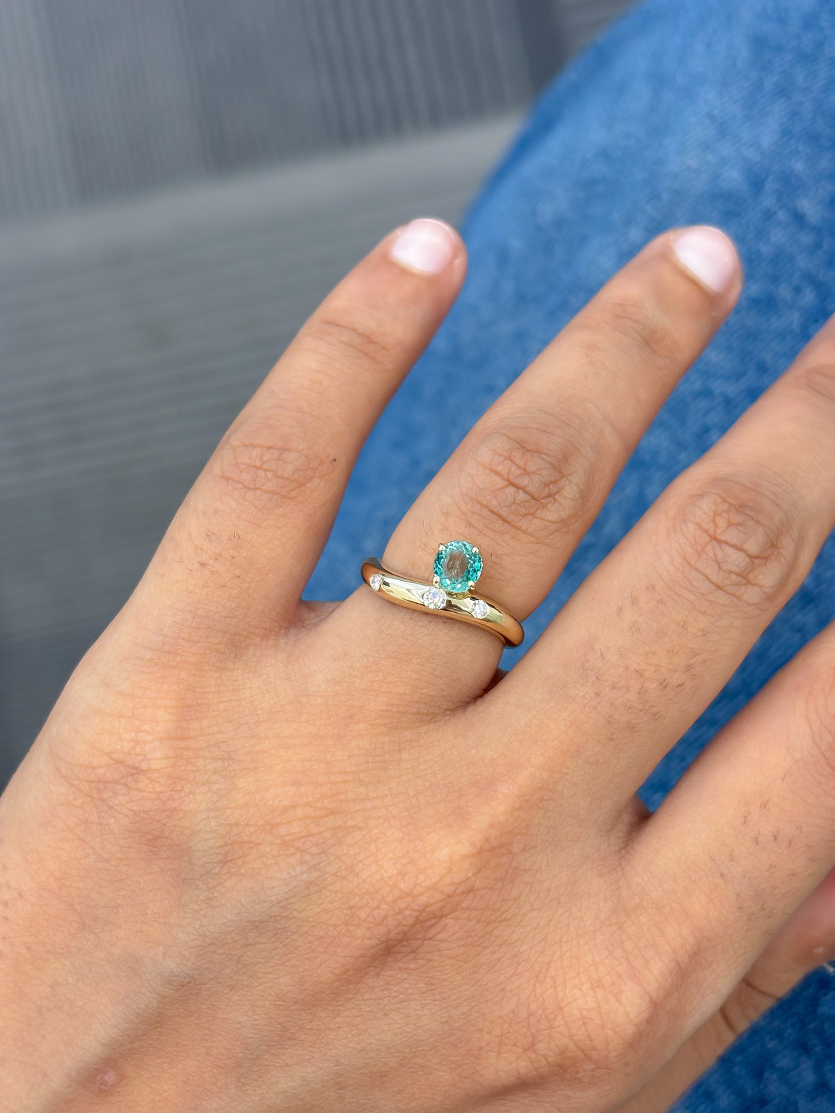 JPRG-5951/14495 Diamond Emerald Ring | 14K