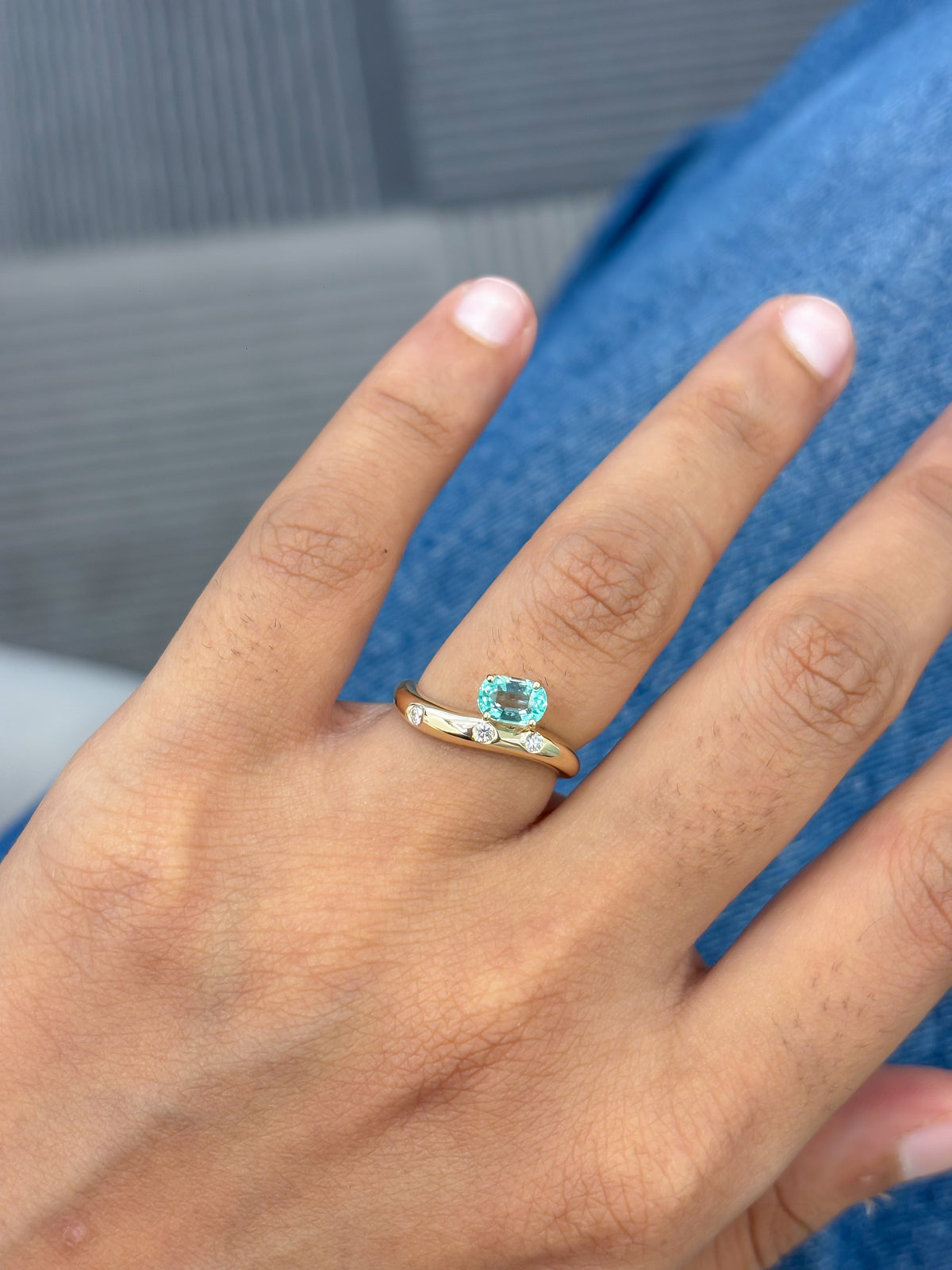 JPRG-5952/14496 Diamond Emerald Ring | 14K