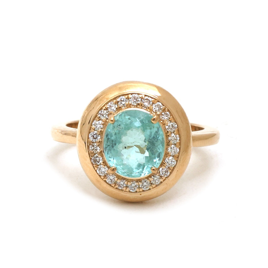 JPRG-5961/14516 Paraiba Tourmaline Diamond Ring | 18K