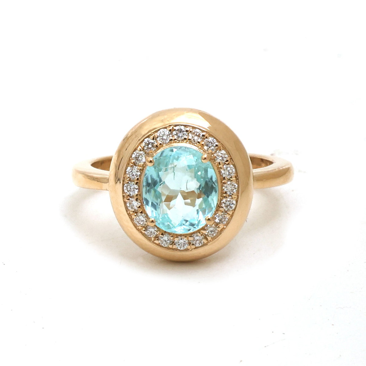 JPRG-5962/14517 Paraiba Tourmaline Diamond Ring | 18K
