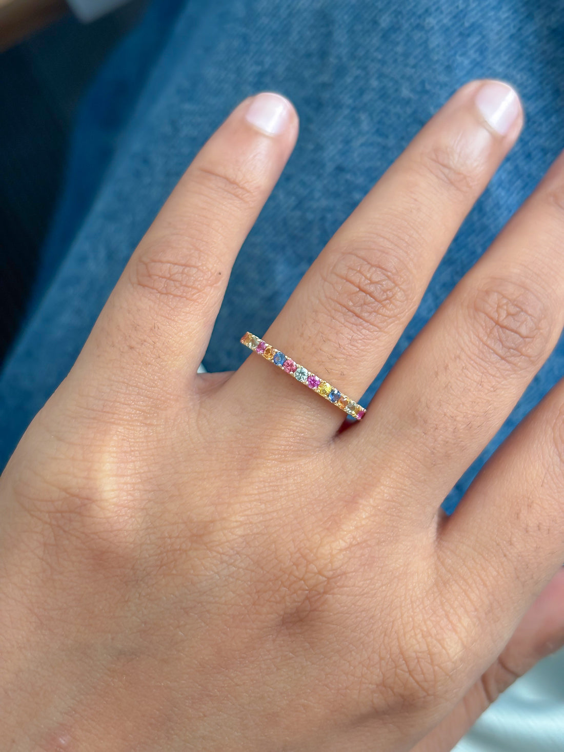 JPRG-5964/14519 Rainbow Sapphire Ring | 14K