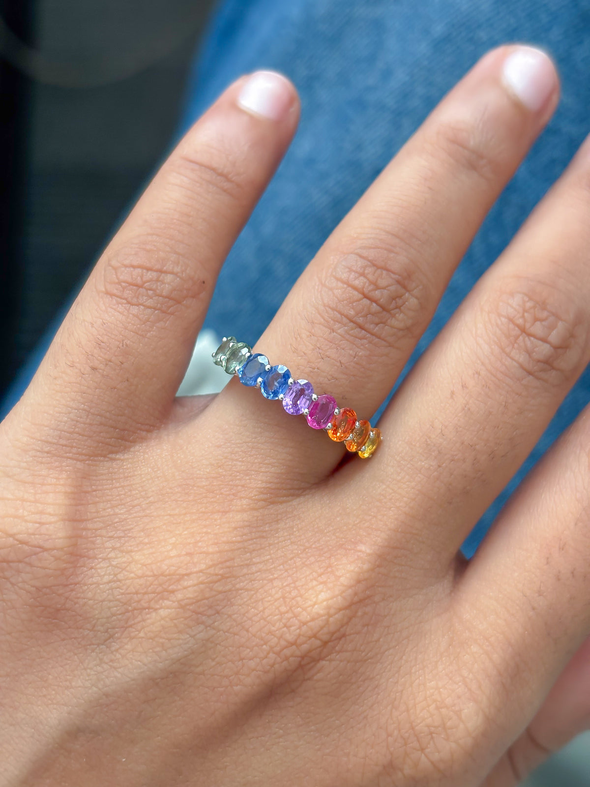 JPRG-5968/14523 Rainbow Sapphire Ring | 14K