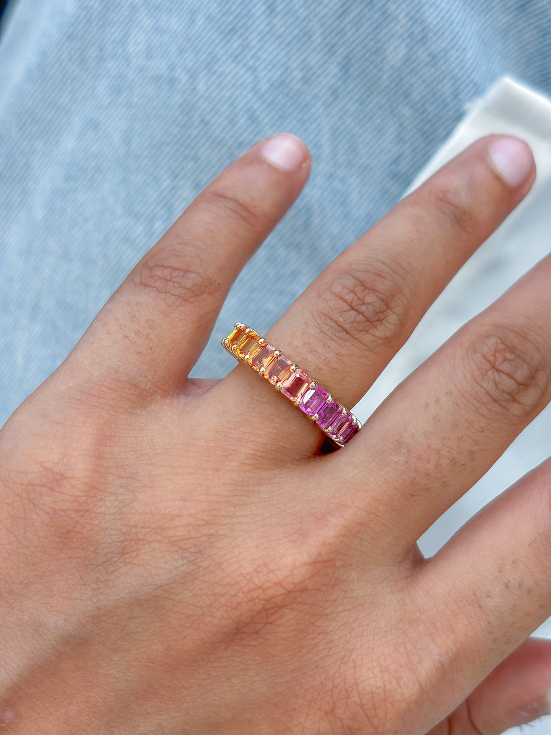 JPRG-5974/14572 Rainbow Sapphire Ring | 14K