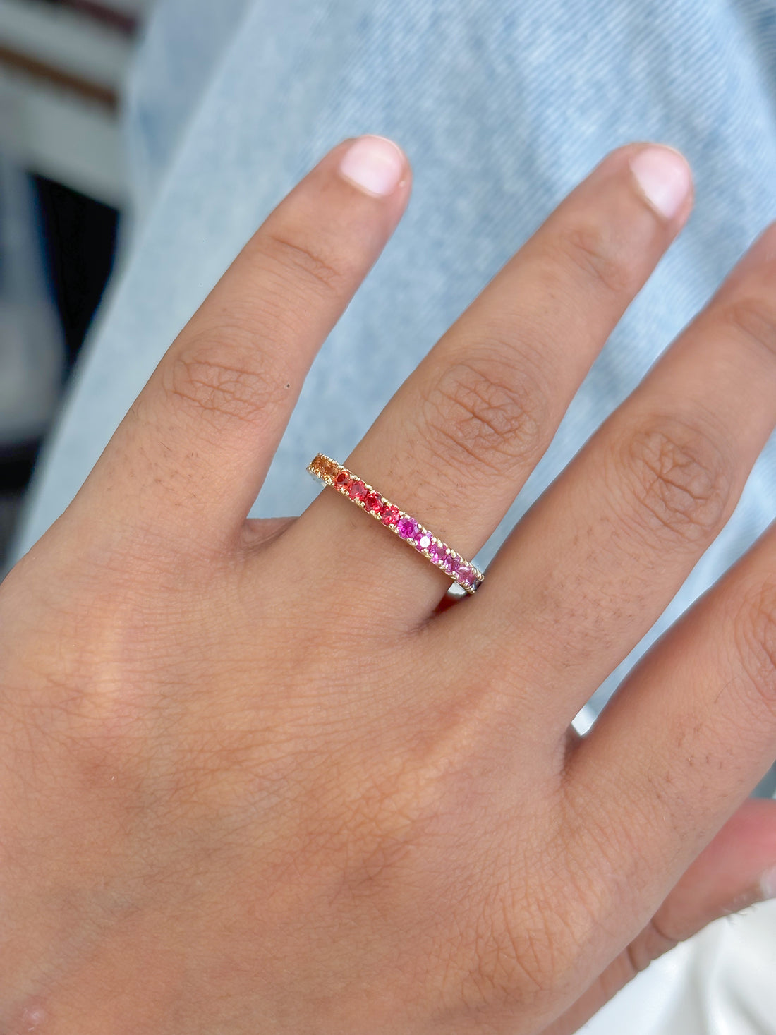 JPRG-5975/14573 Rainbow Sapphire Ring | 14K