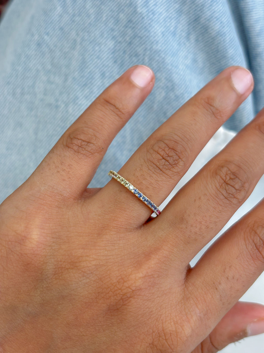 JPRG-5976/14574 Rainbow Sapphire Ring | 14K
