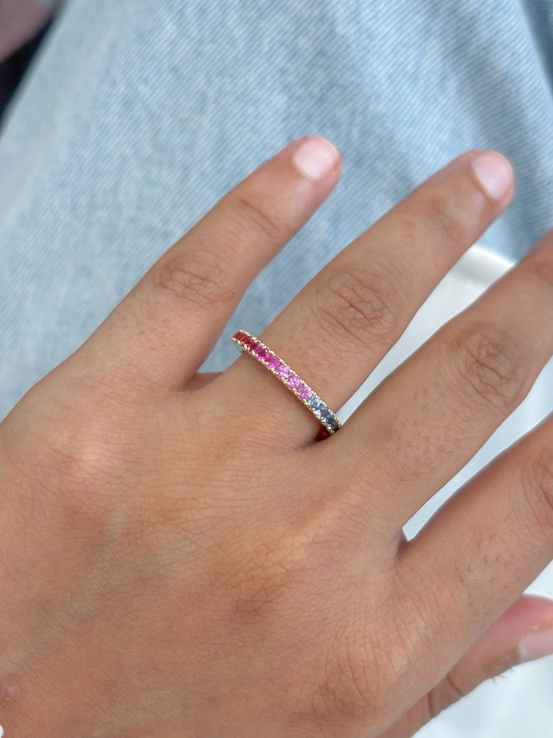 JPRG-5977/14575 Rainbow Sapphire Ring | 14K