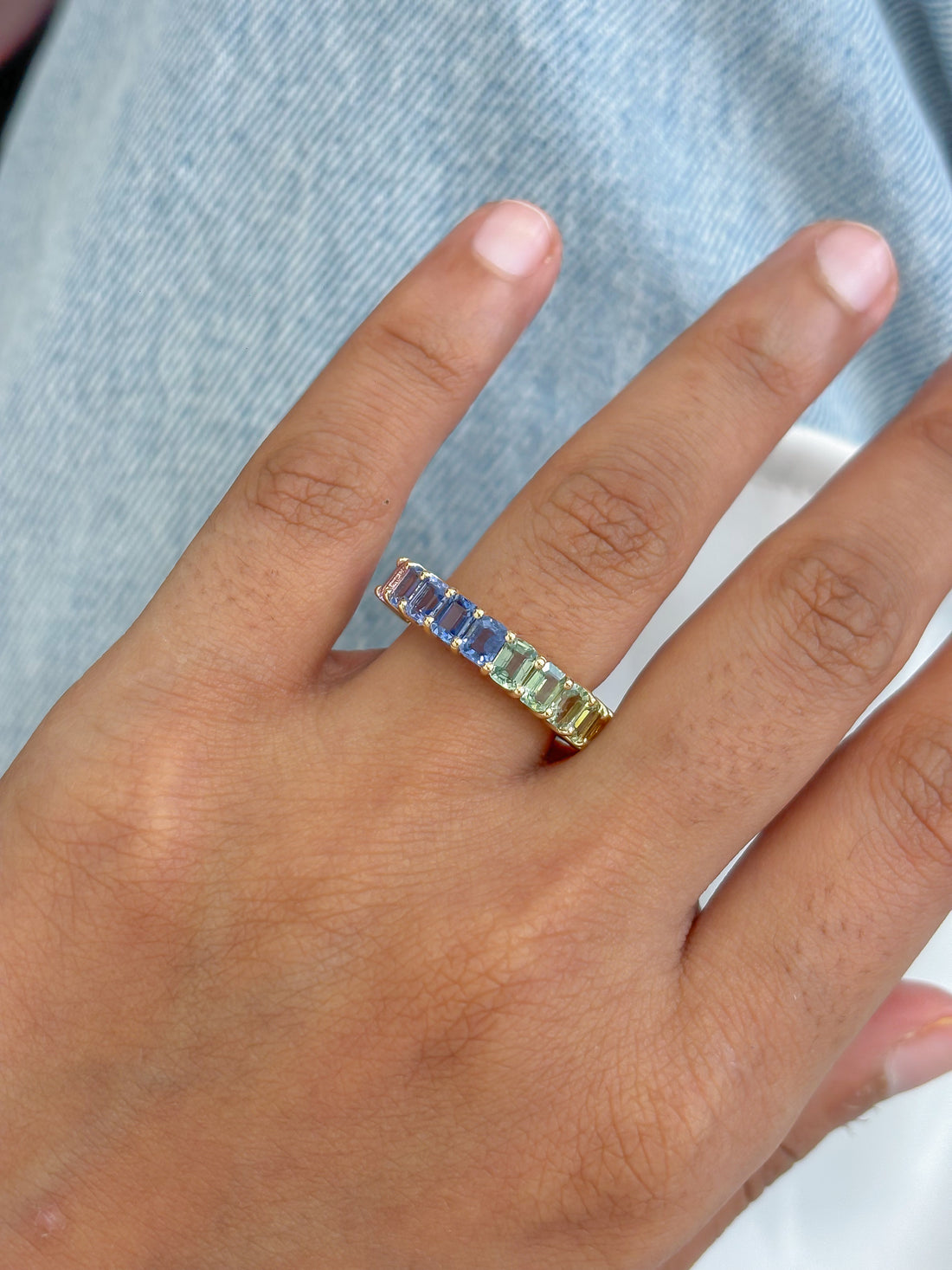 JPRG-5979/14577 Rainbow Sapphire Ring | 14K