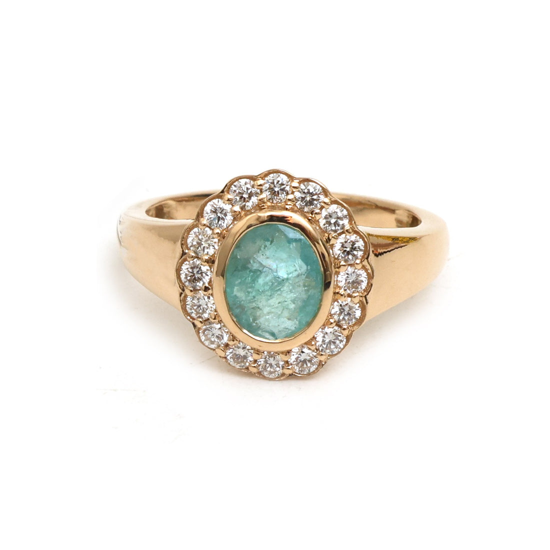 JPRG-5994/14617 Paraiba Tourmaline Diamond Ring | 18K