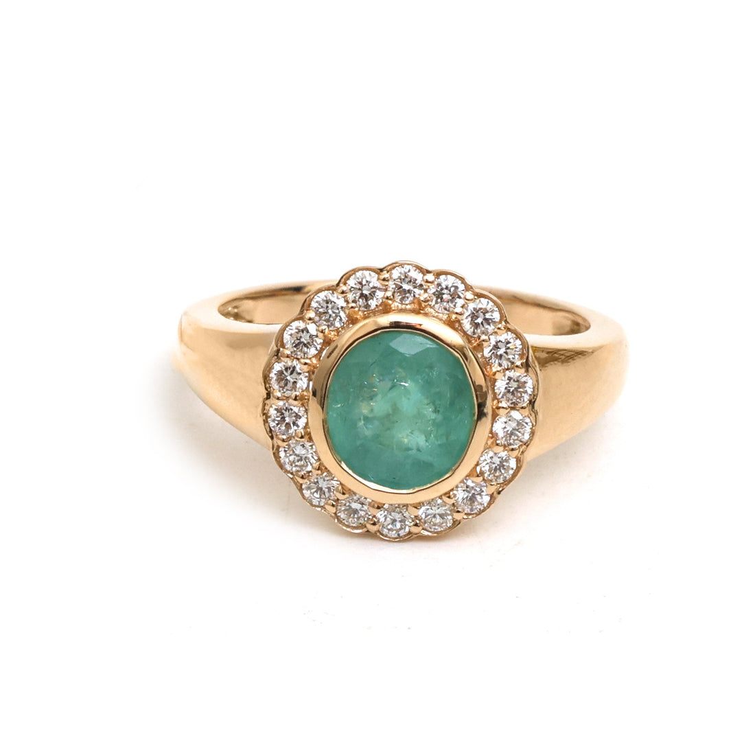 JPRG-5995/14618 Paraiba Tourmaline Diamond Ring | 18K