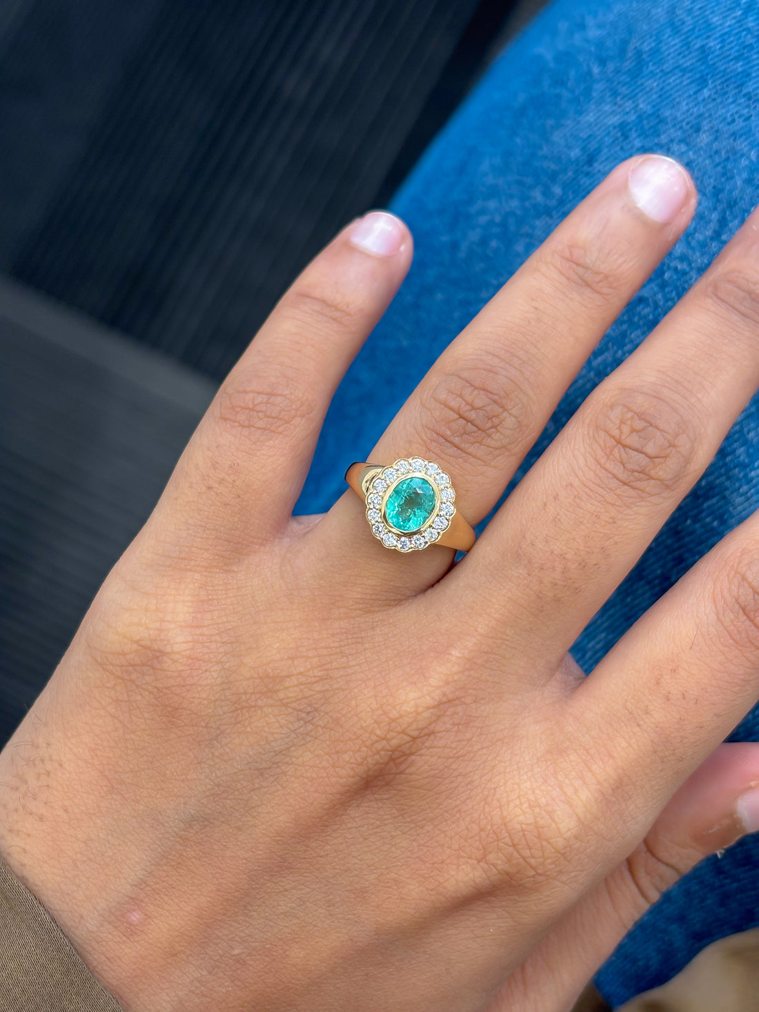 JPRG-5996/14619 Paraiba Tourmaline Diamond Ring | 18K