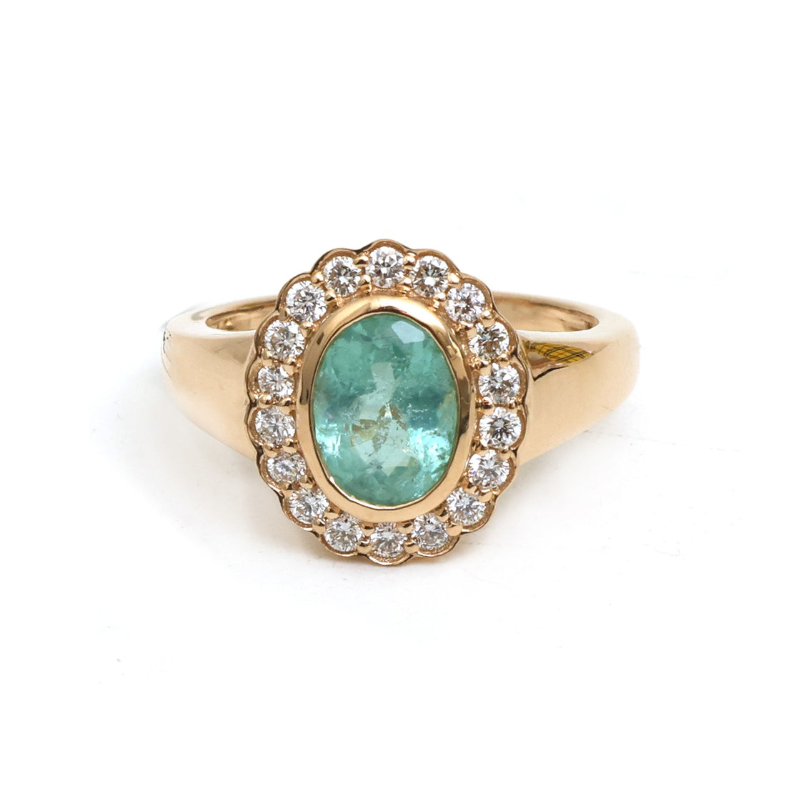 JPRG-5996/14619 Paraiba Tourmaline Diamond Ring | 18K