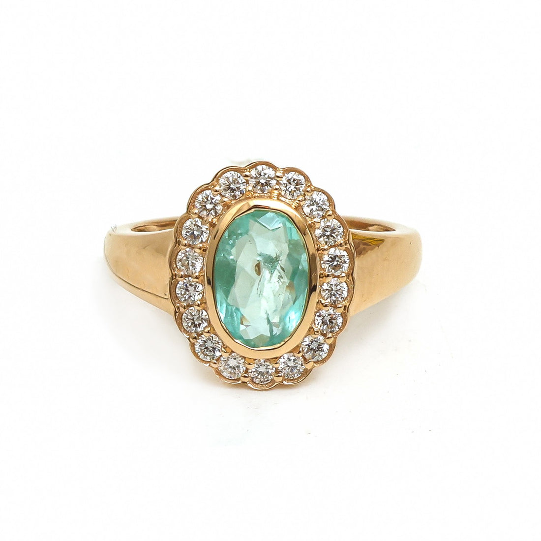 JPRG-5997/14620 Paraiba Tourmaline Diamond Ring | 18K