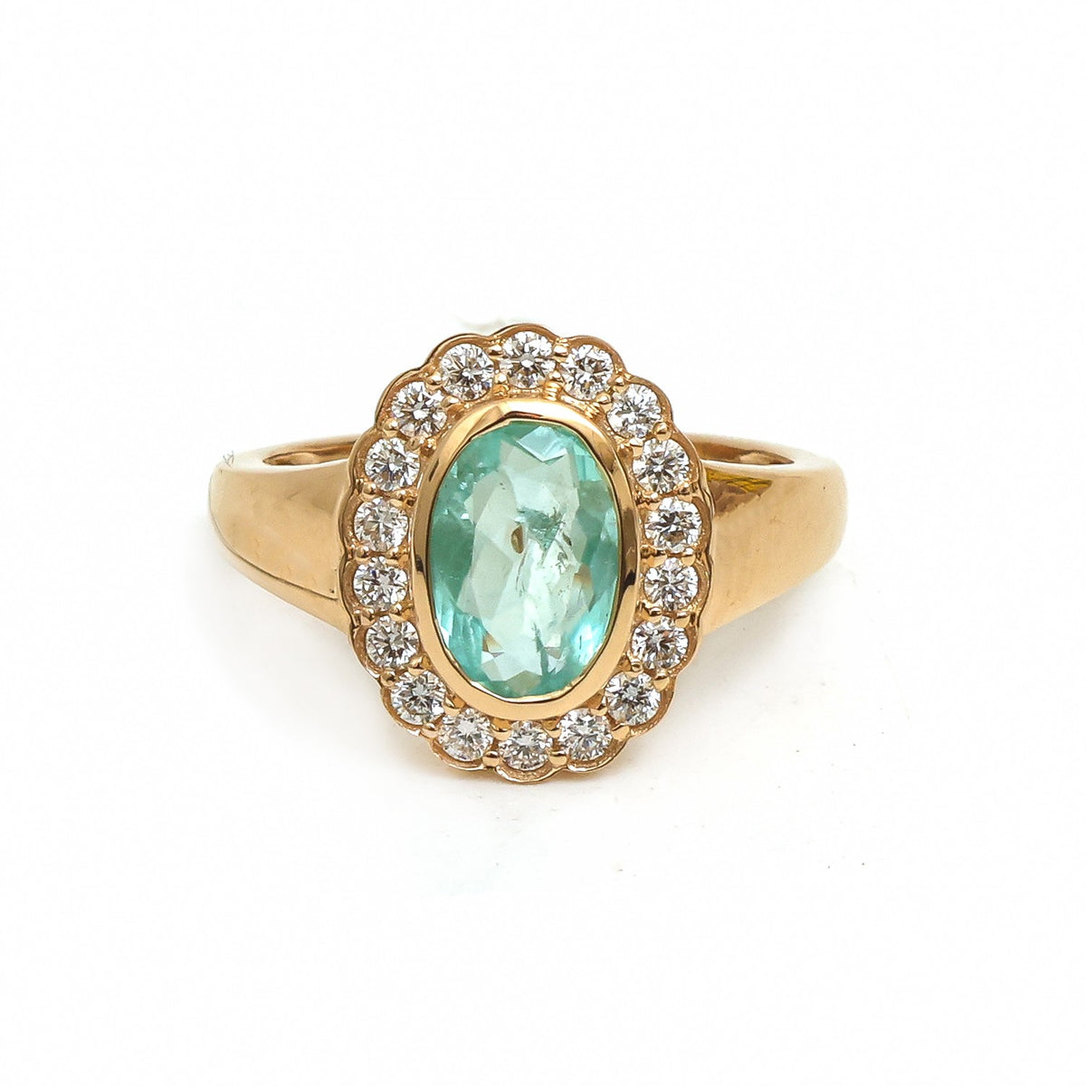 JPRG-5997/14620 Paraiba Tourmaline Diamond Ring | 18K
