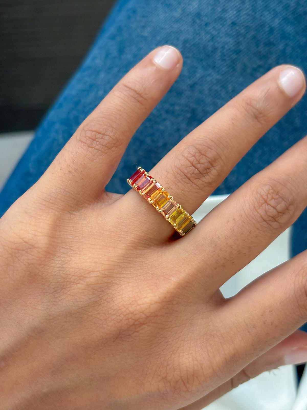 JPRG-5998/14676 Rainbow Sapphire Ring | 14K