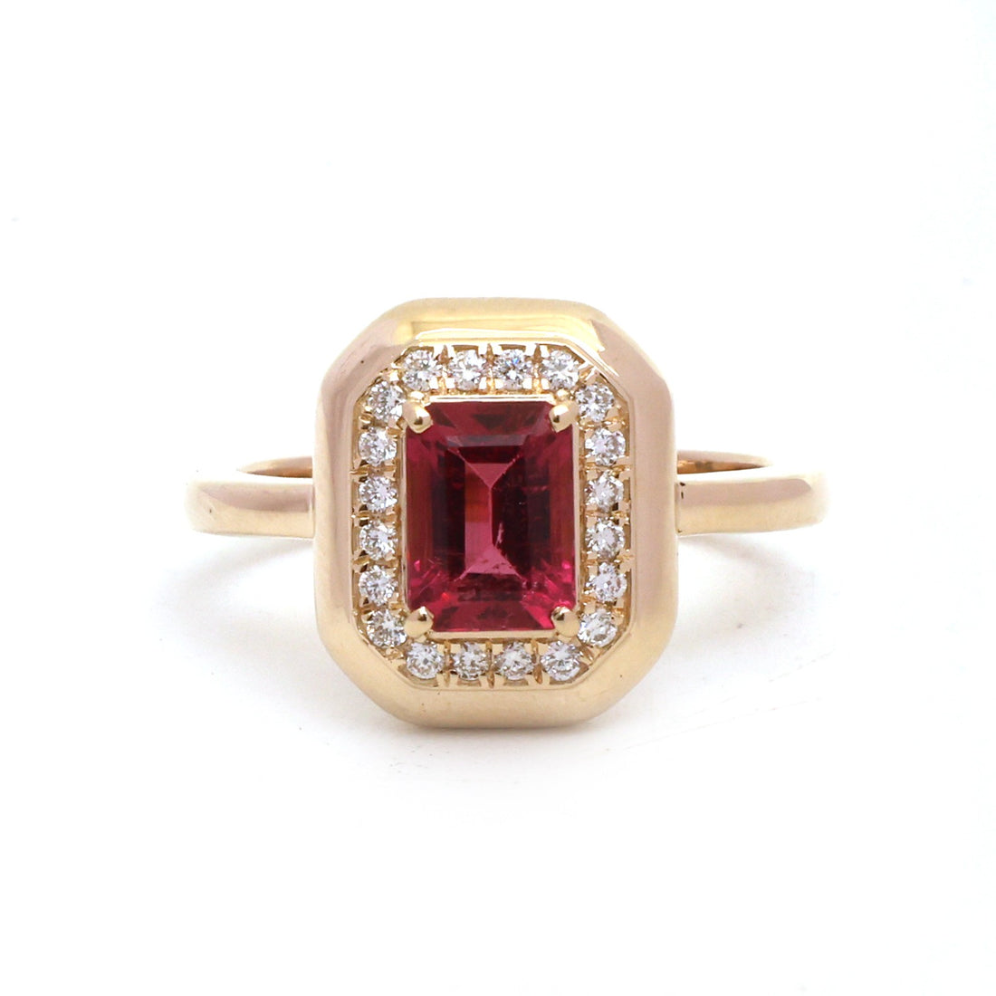 JPRG-6001/14679 Rubillite Diamond Ring | 14K