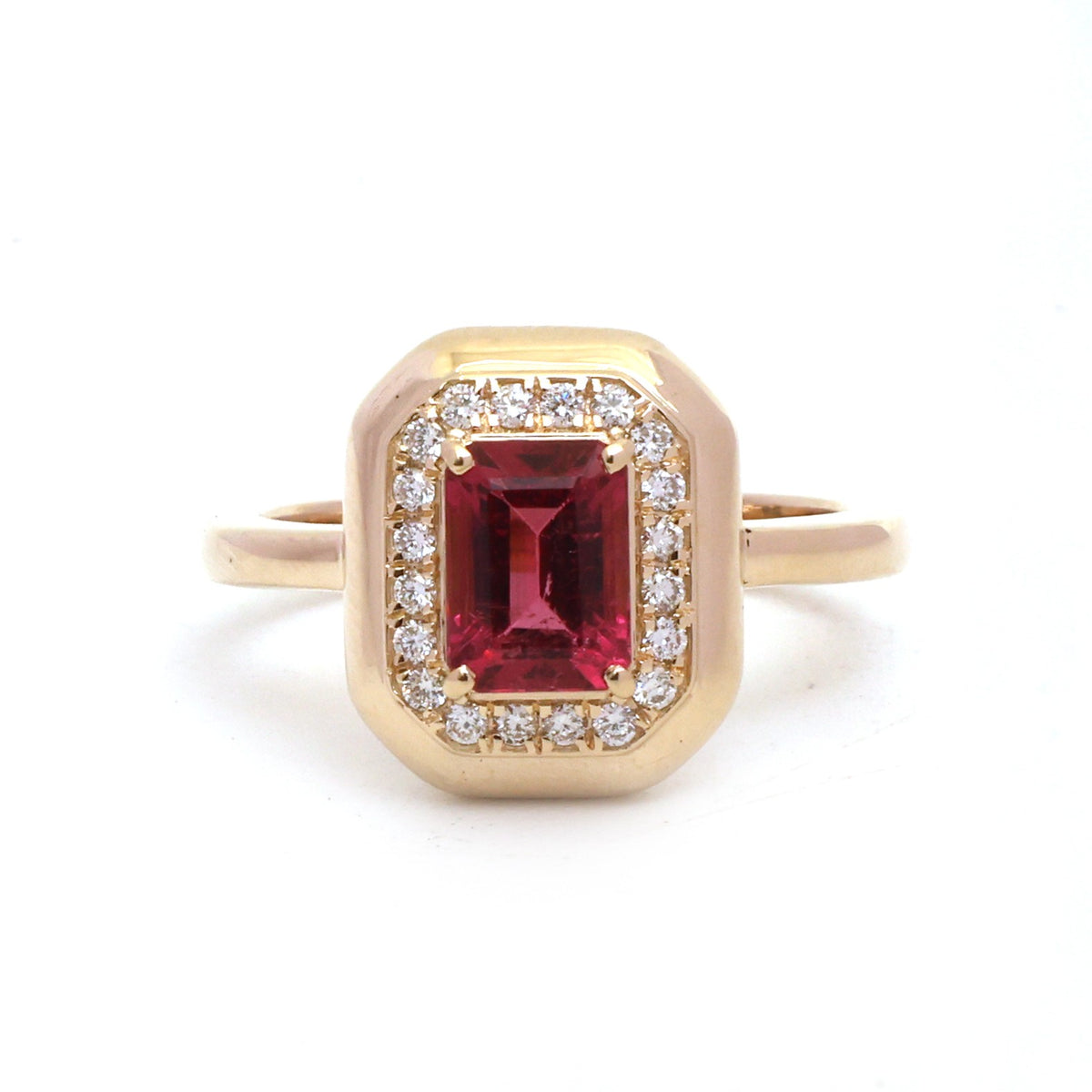 JPRG-6001/14679 Rubillite Diamond Ring | 14K