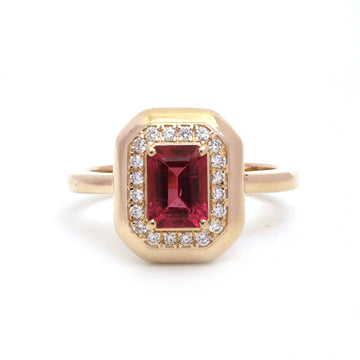 JPRG-6001/14679 Rubillite Diamond Ring | 14K
