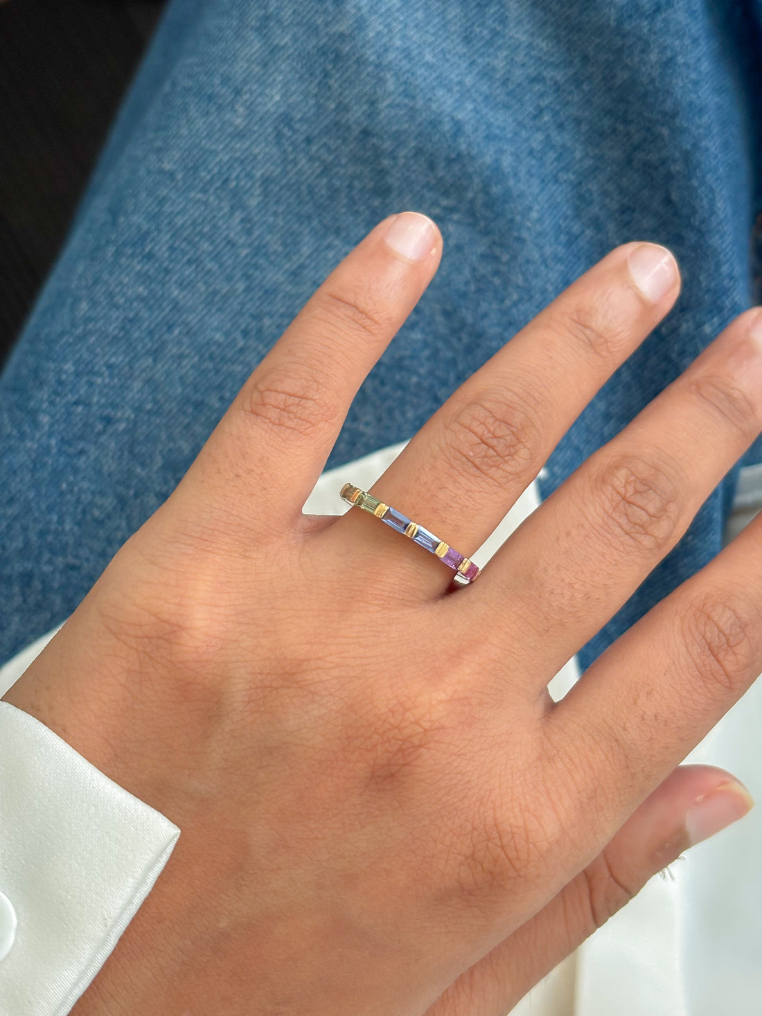 JPRG-6010/14688 Rainbow Sapphire Ring | 14K