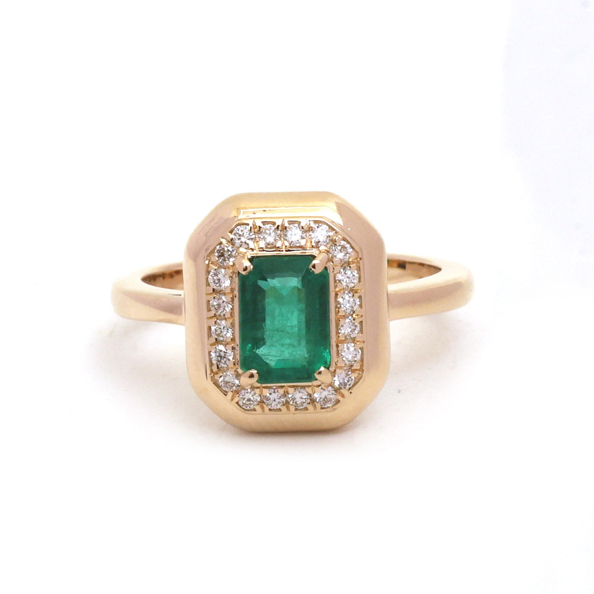 JPRG-6011/14689 Emerald Diamond Ring | 14K