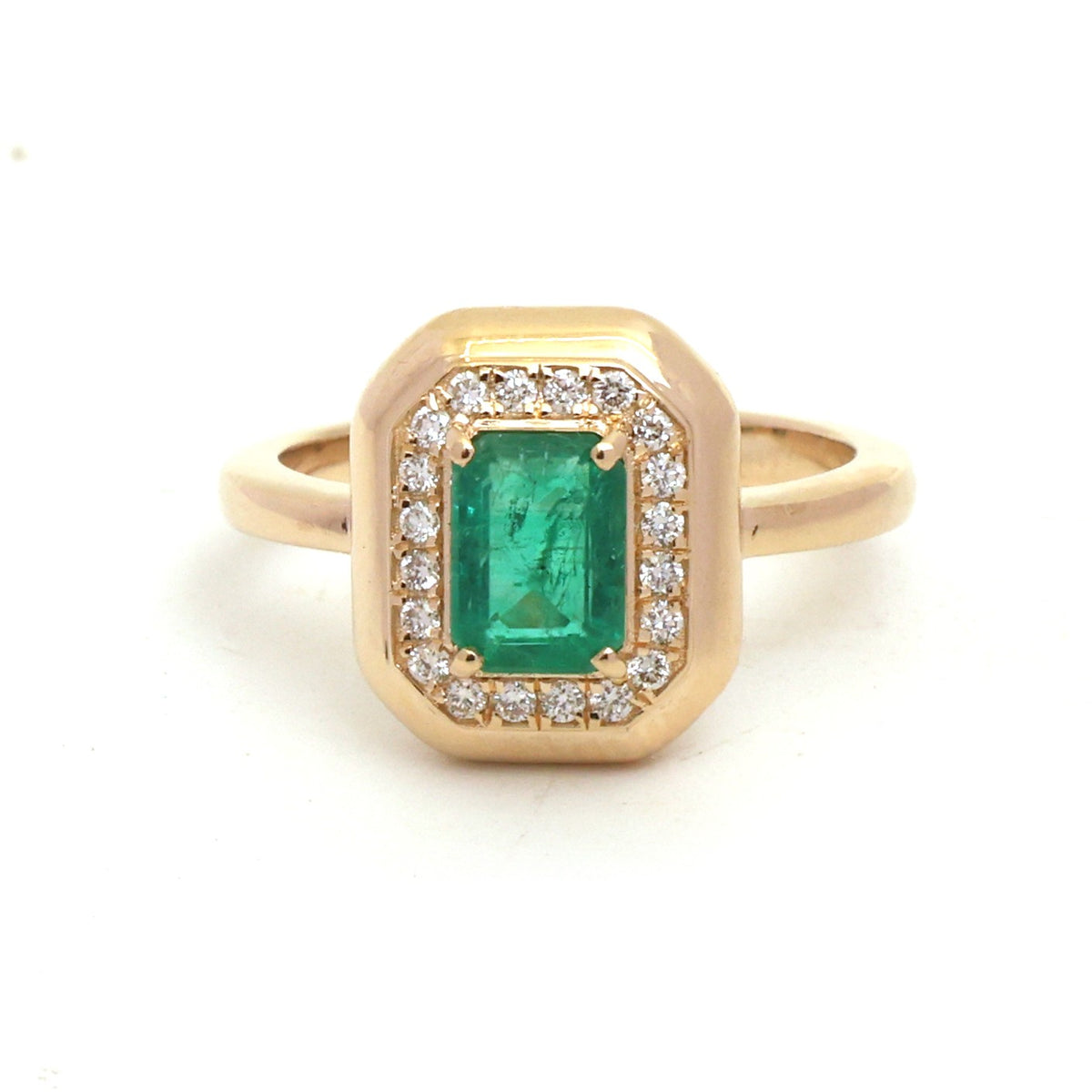 JPRG-6012/14690 Emerald Diamond Ring | 14K