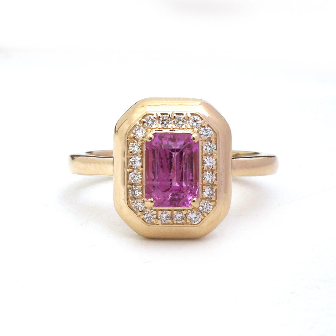 JPRG-6013/14691 Pink Sapphire Diamond Ring | 14K