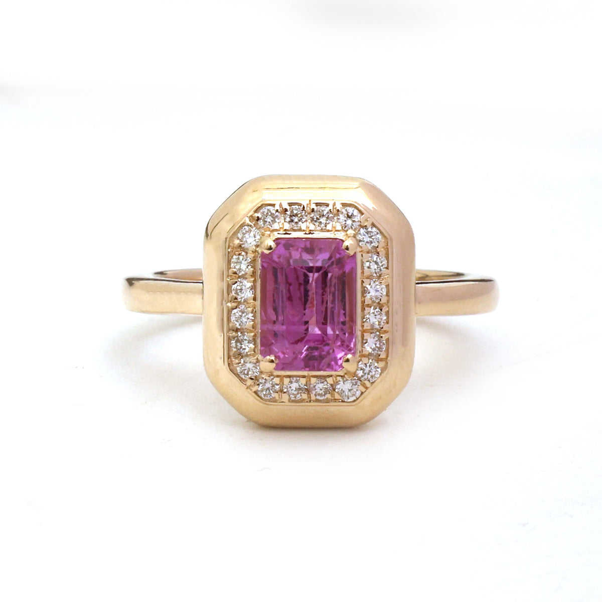 JPRG-6013/14691 Pink Sapphire Diamond Ring | 14K