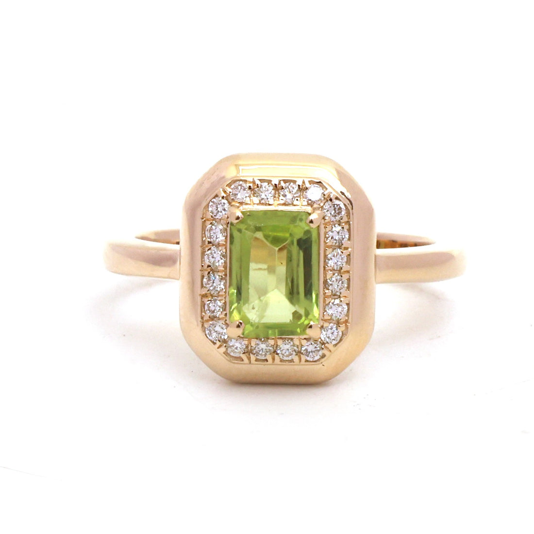 JPRG-6014/14692 Peridot Diamond Ring | 14K