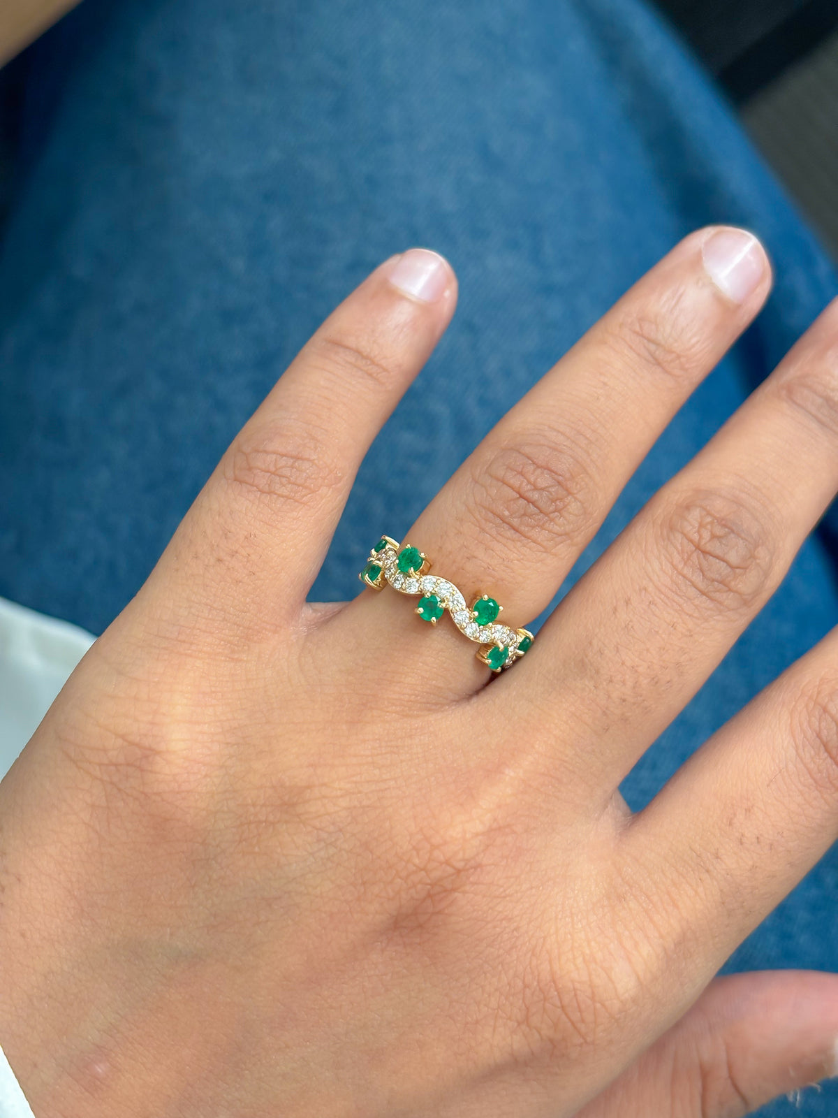 JPRG-6018/14696 Emerald Diamond Ring | 18K