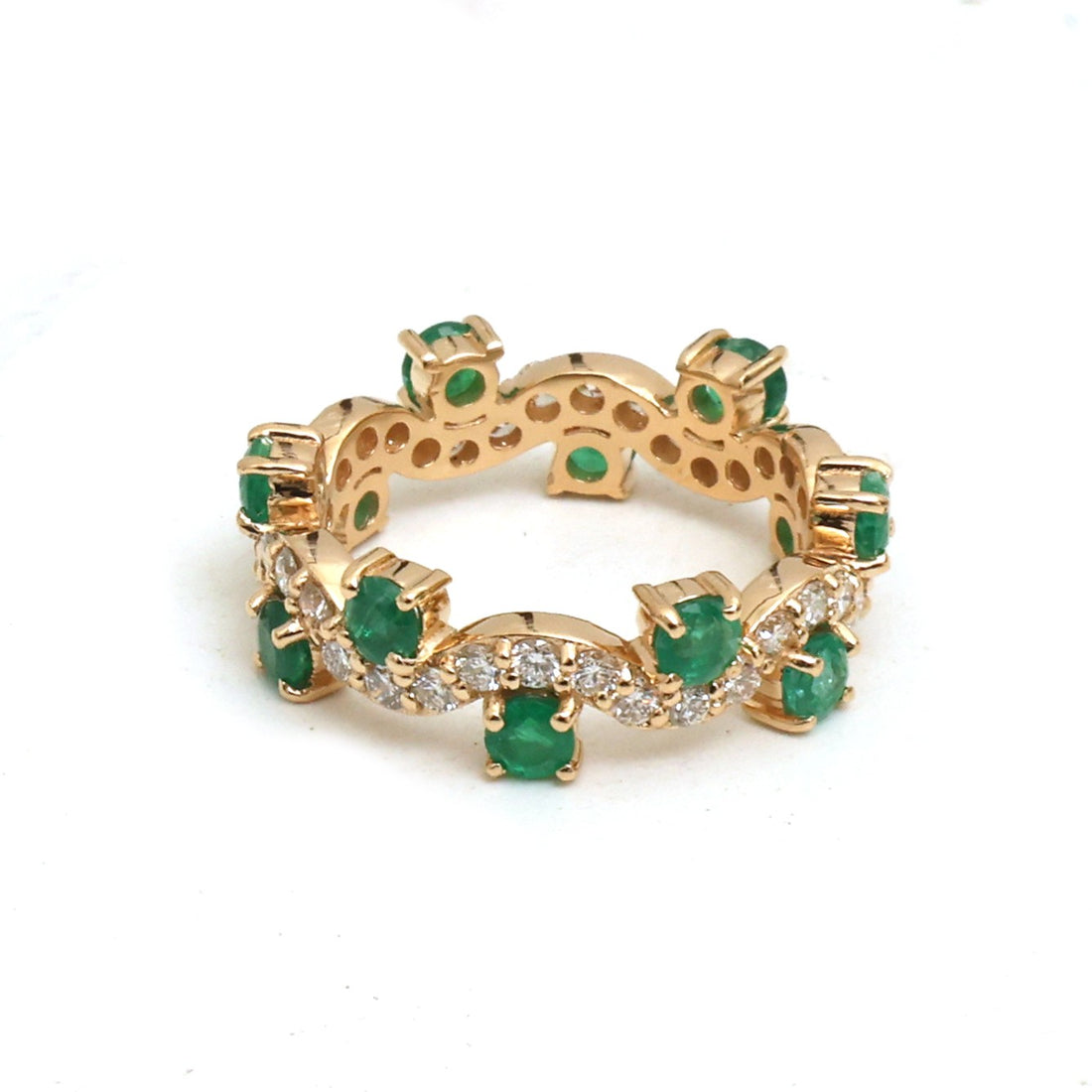 JPRG-6018/14696 Emerald Diamond Ring | 18K