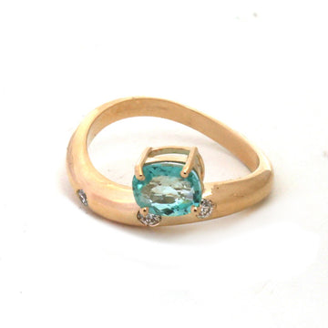 JPRG-6023/14711 Diamond Emerald Ring | 14K