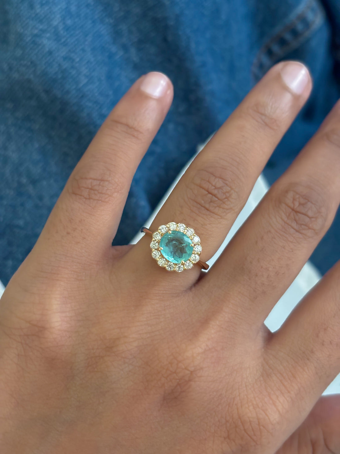 JPRG-6026/14752 Paraiba Tourmaline Diamond Ring | 18K