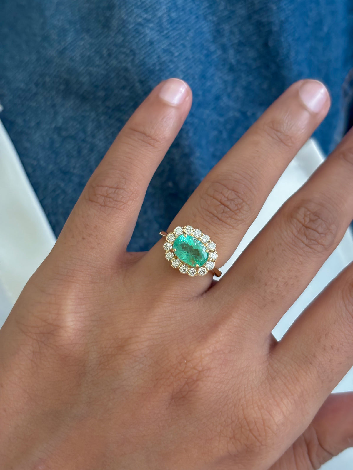 JPRG-6027/14753 Paraiba Tourmaline Diamond Ring | 18K